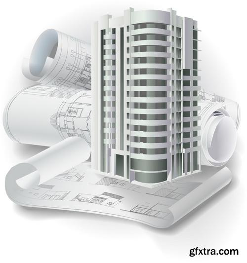 Amazing SS - 3D building model, 25xEPS