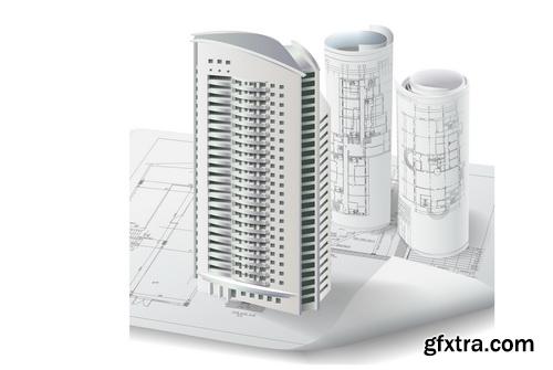 Amazing SS - 3D building model, 25xEPS