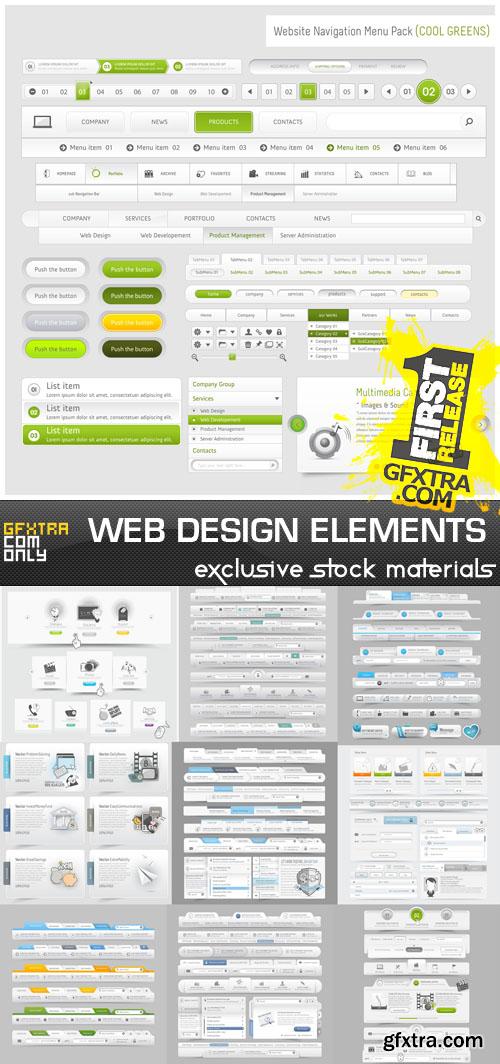 Web design elements 25 EPS