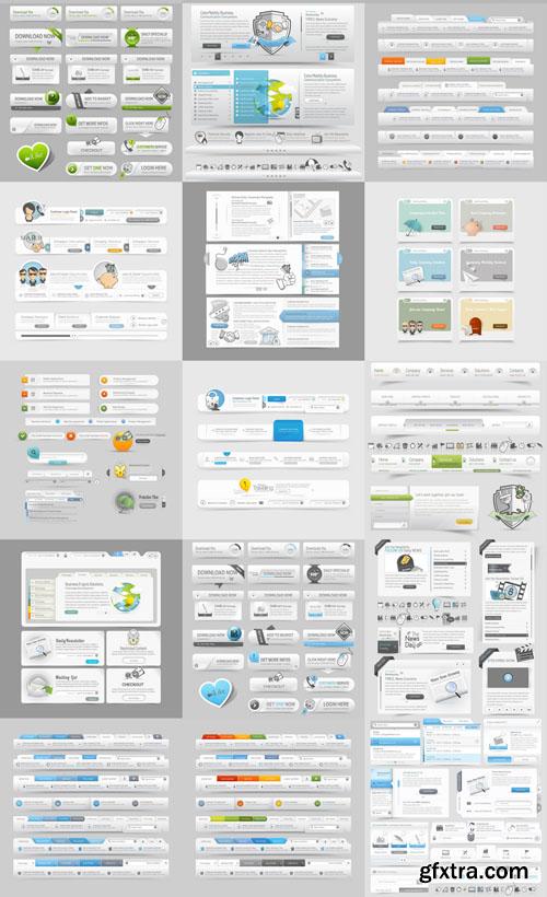 Web design elements 25 EPS