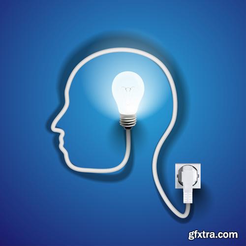 Creative Light Bulb - 25 Vector