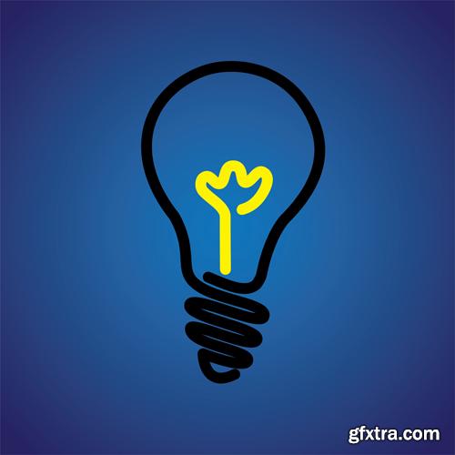 Creative Light Bulb - 25 Vector