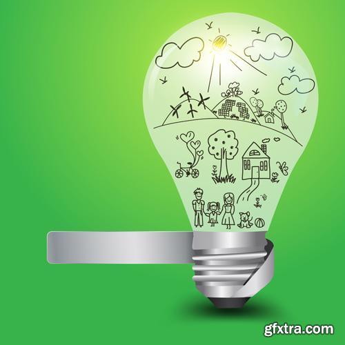 Creative Light Bulb - 25 Vector