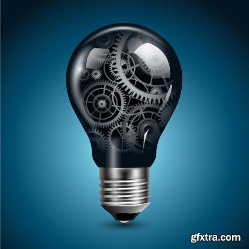 Creative Light Bulb - 25 Vector