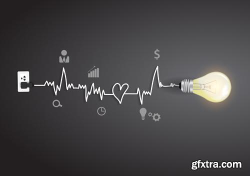 Creative Light Bulb - 25 Vector