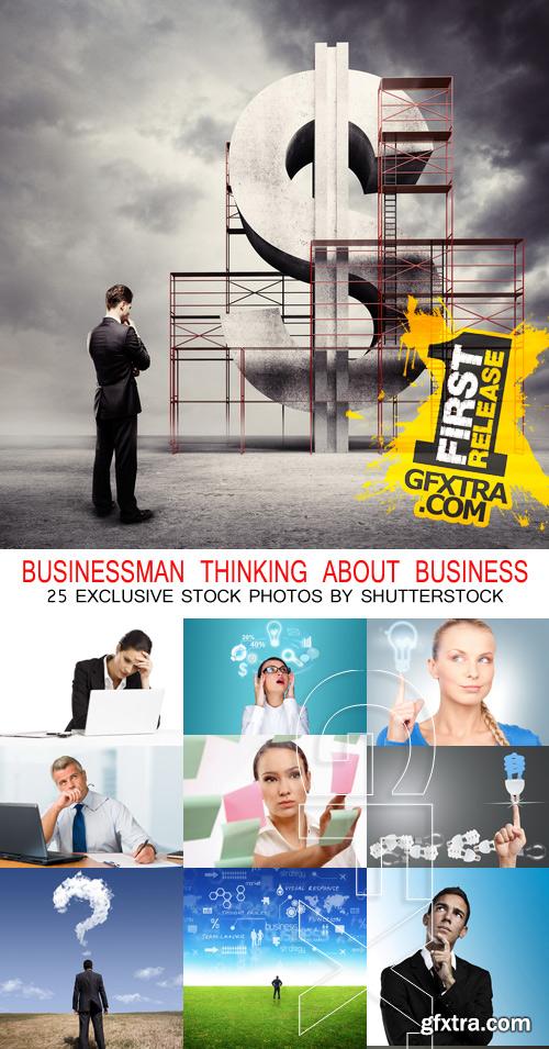 Amazing SS - Businessman thinking about business, 25xJPGs