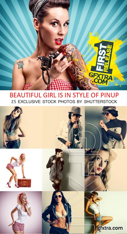 Amazing SS - Beautiful girl is in style of pinup, 25xJPGs