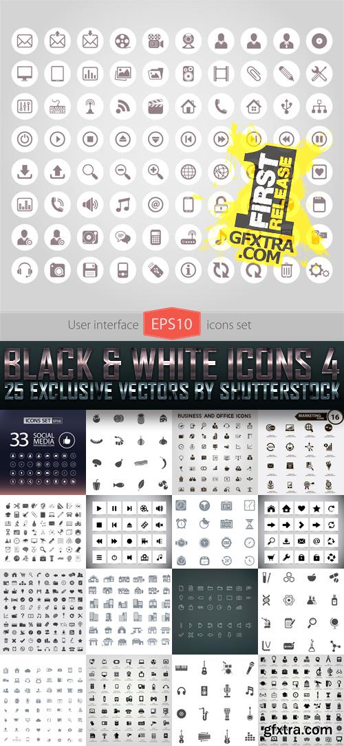 Amazing SS - Black & White Icons 4, 25xEPS