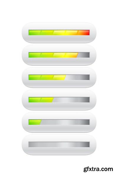 Progress Bars Pack - 22x vectors + 3 JPEGs