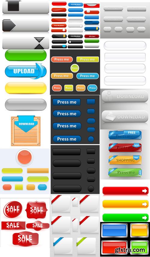 Vector Web Buttons Set