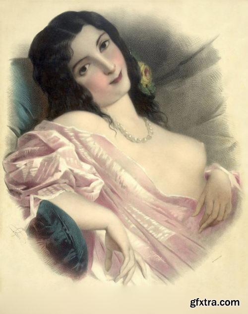 Vintage Lithographs - Josephine Ducollet 12xJPGs