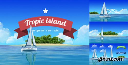 Videohive Yacht Sailing Island Travel Intro