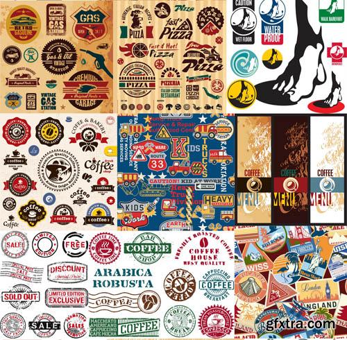 Retro labels collection