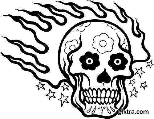 Skull's And Tatto's - Shutterstock 25xEPS