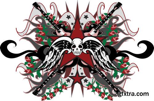 Skull's And Tatto's - Shutterstock 25xEPS