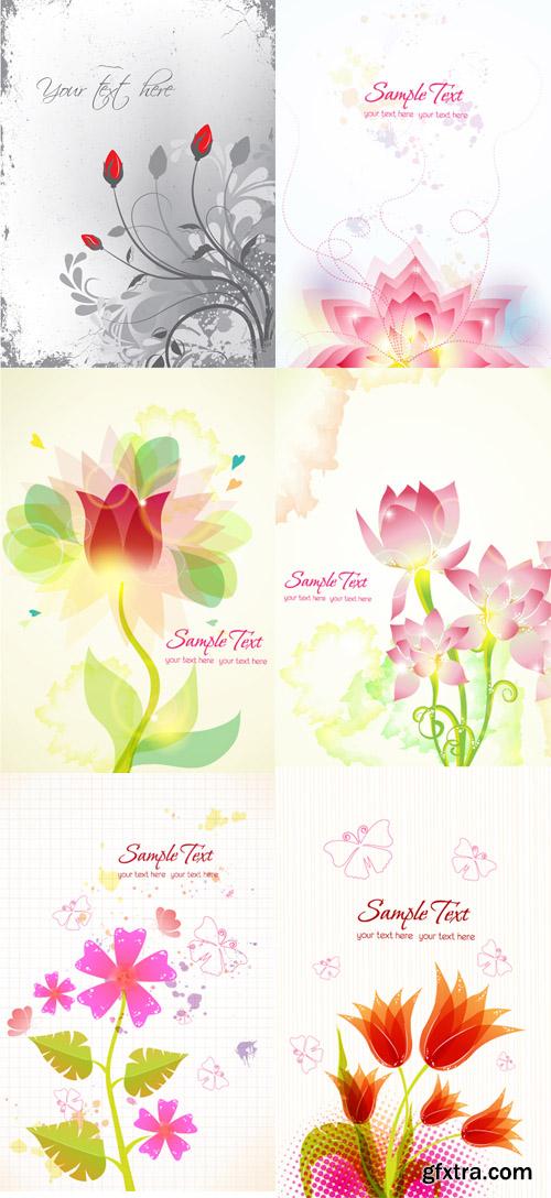 Floral Vector Illustrations Set 1