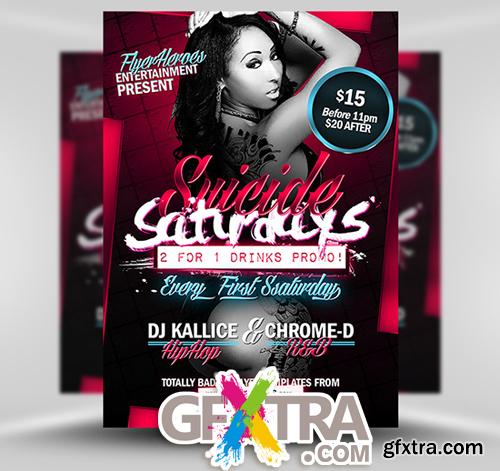 Suicide Saturdays Flyer Template