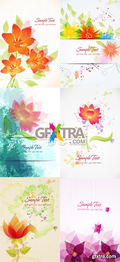 Floral Vector Illustrations Set 3