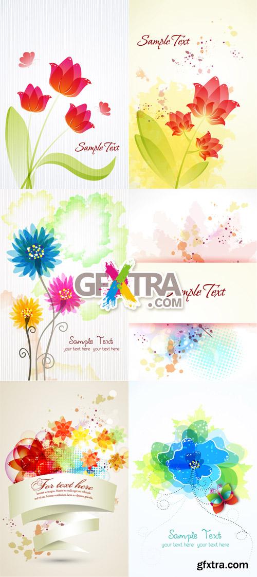 Floral Vector Illustrations Set 4