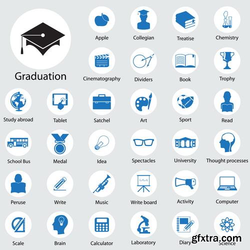 Amazing SS - New education icons, 25xEPS