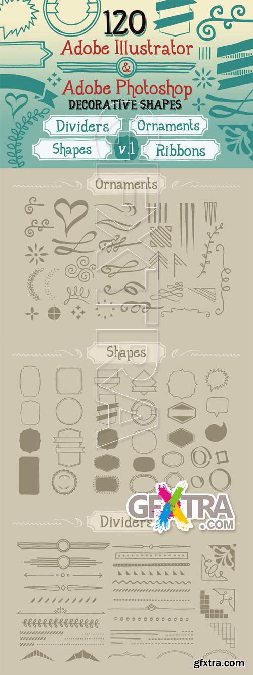 120 Handwritten Decorative Shapes 01