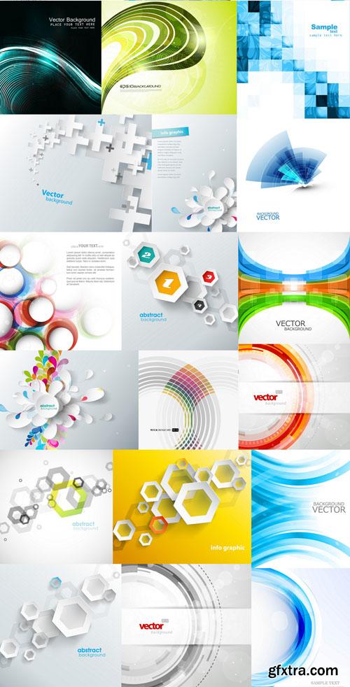 Collection of vector abstract backgrounds vol.24