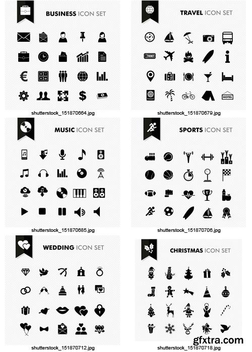 Amazing SS - Black & White Icons 5, 25xEPS