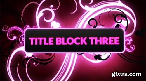 Glow Title Block After Effects Template