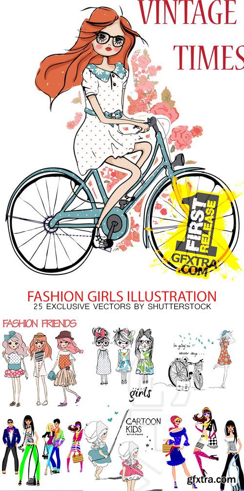 Amazing SS - Fashion girls illustration, 25xEPS