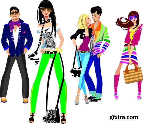 Amazing SS - Fashion girls illustration, 25xEPS