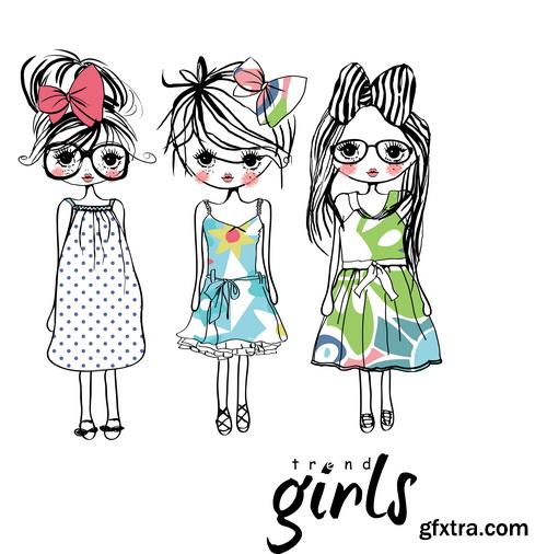 Amazing SS - Fashion girls illustration, 25xEPS