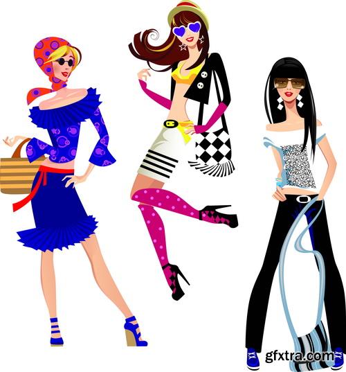 Amazing SS - Fashion girls illustration, 25xEPS