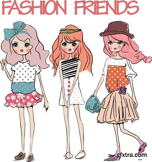 Amazing SS - Fashion girls illustration, 25xEPS