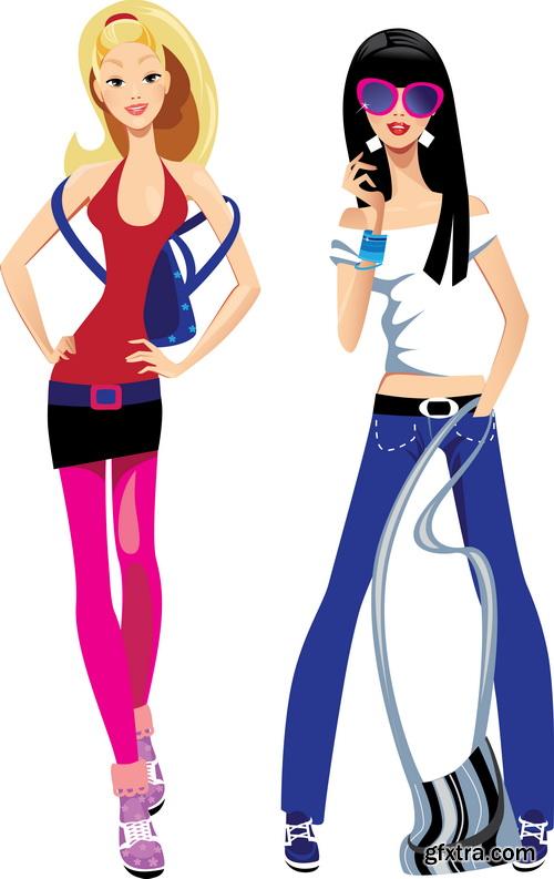 Amazing SS - Fashion girls illustration, 25xEPS