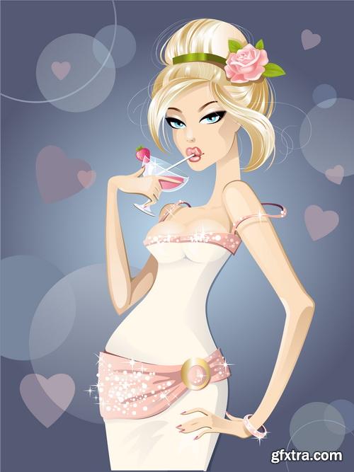 Amazing SS - Fashion girls illustration, 25xEPS