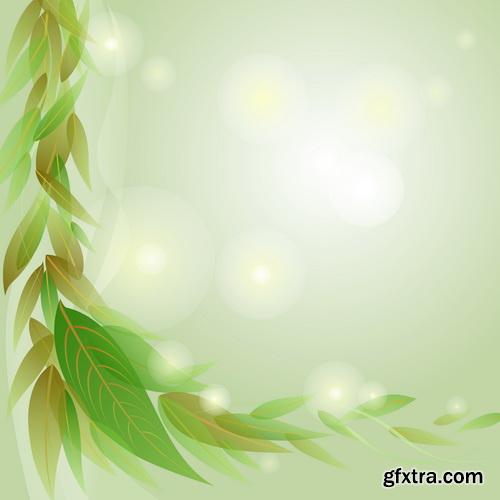 Amazing SS - Green leaves background, 25xEPS