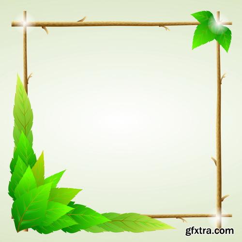 Amazing SS - Green leaves background, 25xEPS