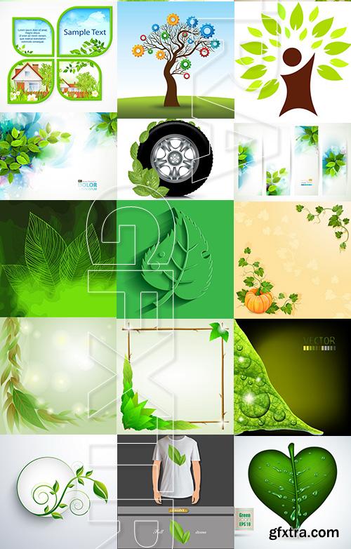 Amazing SS - Green leaves background, 25xEPS