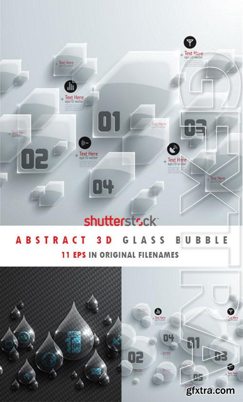 Abstract 3D Glass Bubble 11xEPS