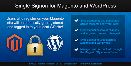 CodeCanyon - Single Sign-On v0.1.0 For Magento And WordPress