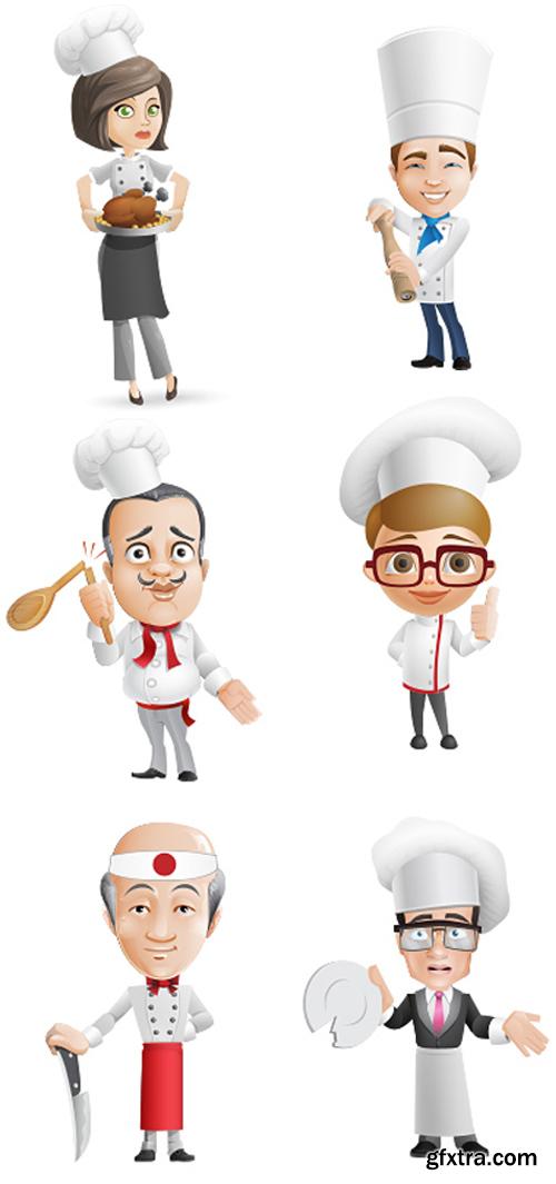 Chief Cook Characters PSD Set