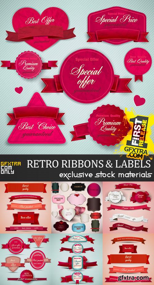 Retro Ribbon and Label, 25xEPS