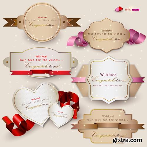 Retro Ribbon and Label, 25xEPS