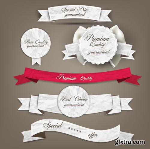 Retro Ribbon and Label, 25xEPS