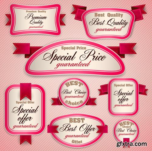 Retro Ribbon and Label, 25xEPS