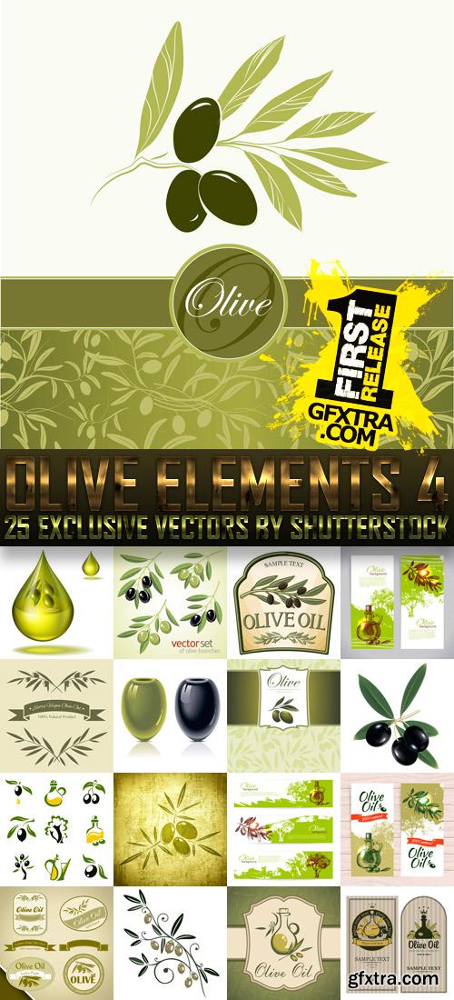 Amazing SS - Collections of Olive Elements 4, 25xEPS