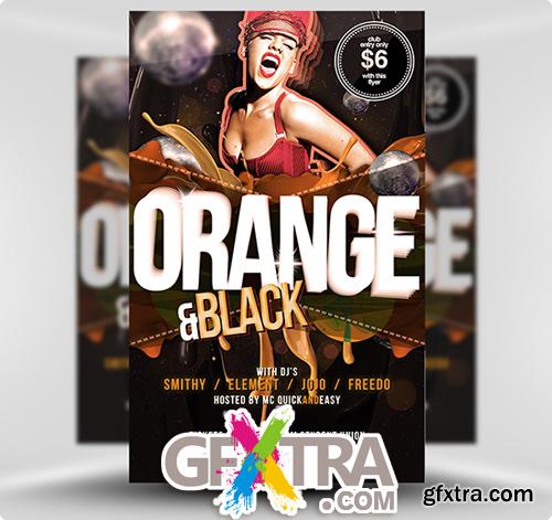 Black Orange Flyer Template