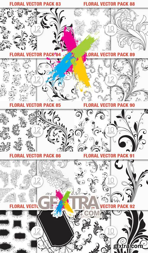 Floral Vector Sets 83-92