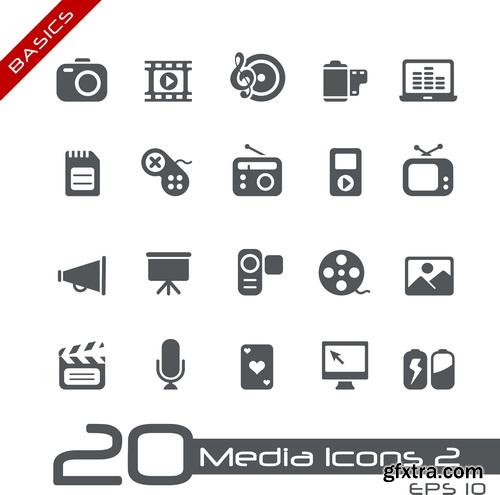 Amazing SS -Media Icon, 25xEPS