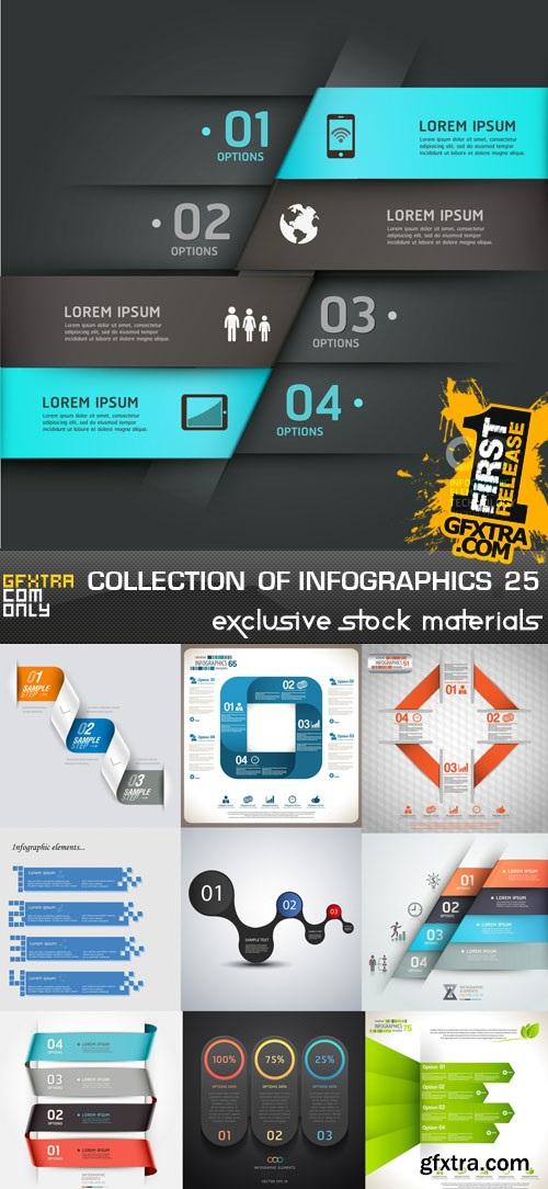 Collection of infographics vol.25, 25xEPS, AI